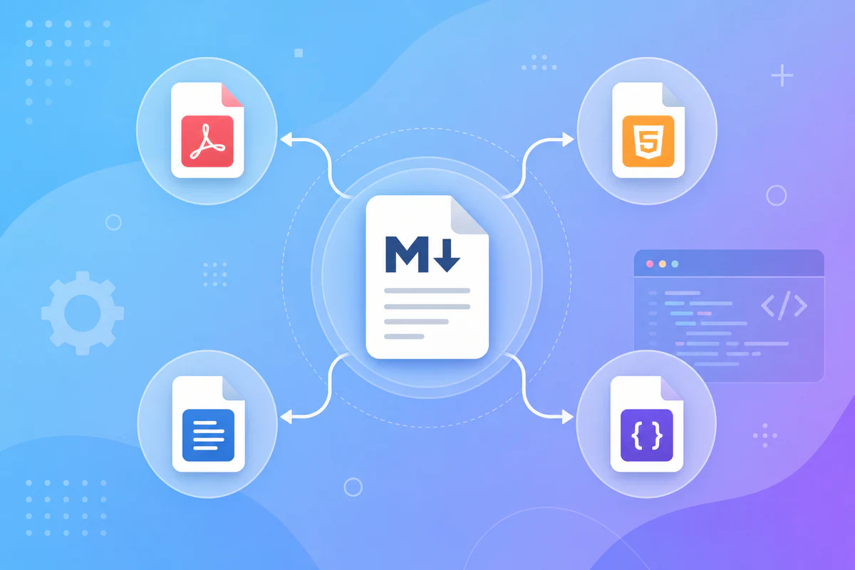 Free online markdown converter toolkit with PDF HTML and TXT export
